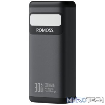 Romoss PMT30 30000mAh 30W Fast Charge Power Bank – Black