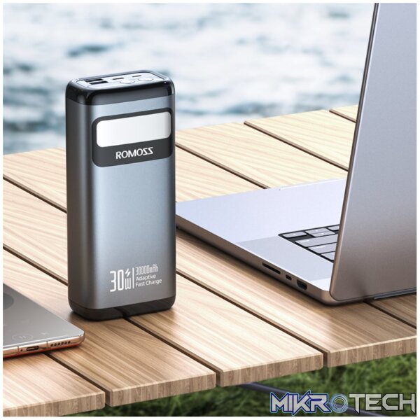 Romoss PMT30 30000mAh 30W Fast Charge Power Bank – Black - Image 6