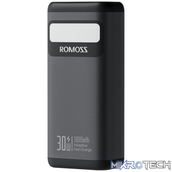 Romoss PMT30 30000mAh 30W Fast Charge Power Bank – Black Romoss PMT30 30000mAh 30W Fast Charge Power Bank – Black