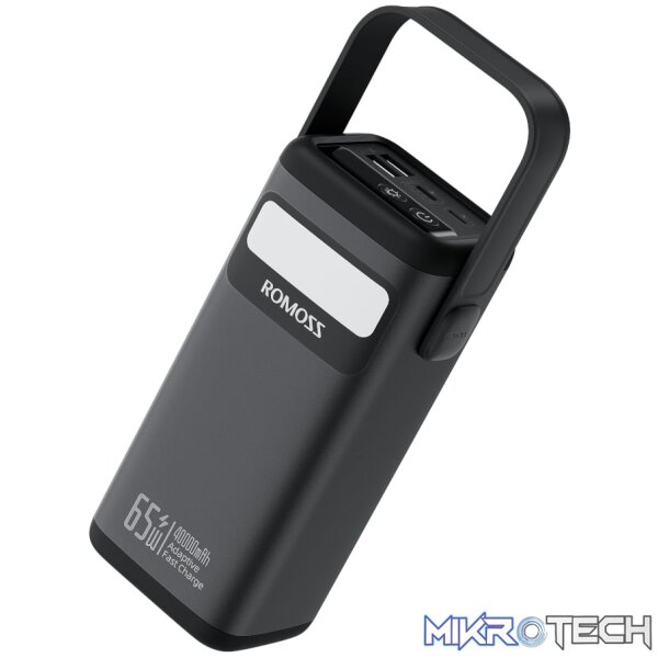 Romoss PMT40 EZCarry Pro 40000mAh 65W Fast Charge Power Bank - Black - Image 3