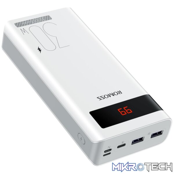 Romoss Sense 8PS Pro 30000mAh 30W Fast Charge Power Bank - White - Image 2