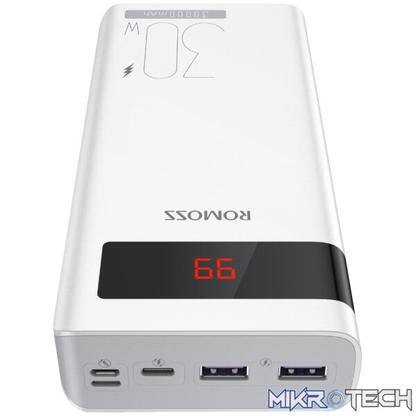 Romoss Sense 8PS Pro 30000mAh 30W Fast Charge Power Bank - White - Image 3