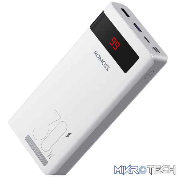 Romoss Sense 8PS Pro 30000mAh 30W Fast Charge Power Bank - White - Image 4
