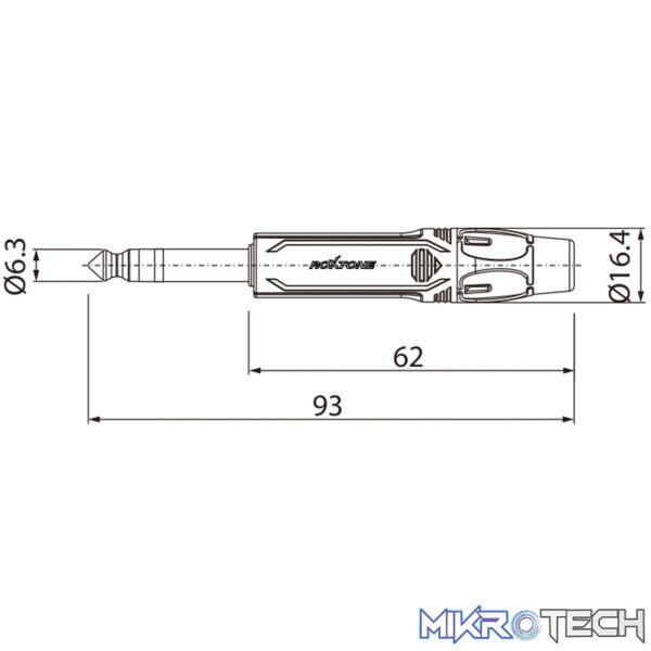 Roxtone - 6.3Mm Jack Stereo Nickel Plated Shell - Image 2