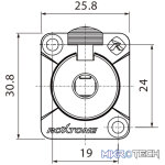 Roxtone - 6.3Mm Jack Stereo Socket Panel Mount Nickel Plated Shell - Image 4