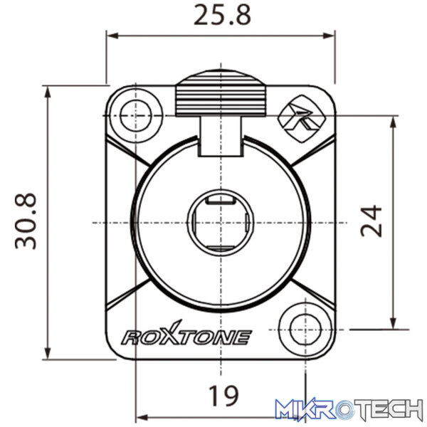 Roxtone - 6.3Mm Jack Stereo Socket Panel Mount Nickel Plated Shell - Image 4