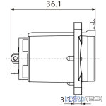 Roxtone - 6.3Mm Jack Stereo Socket Panel Mount Nickel Plated Shell - Image 5
