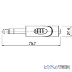 Roxtone - 6.3Mm St Male - 3.5 St Female Moulded Adap - Image 2
