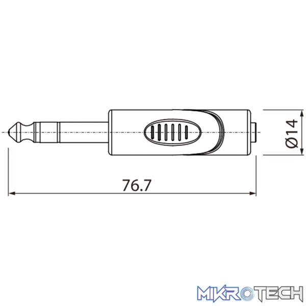 Roxtone - 6.3Mm St Male - 3.5 St Female Moulded Adap - Image 2