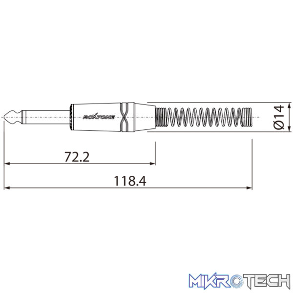 Roxtone - Jack Mono Nickel Plated Shell - Image 2