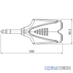 Roxtone - Moulded Adap 6.3Mm Stereo Male - 2 X 6.3Mm Stereo Female - Image 2