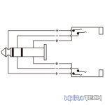 Roxtone - Moulded Adap 6.3Mm Stereo Male - 2 X 6.3Mm Stereo Female - Image 3
