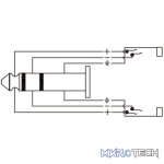 Roxtone - Moulded Adap 6.3Mm Stereo Male - 2X 3.5Mm Stereo Female - Image 3