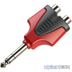 Roxtone - Moulded Adap 6.3Mm Stereo Male - 2X Rca Female