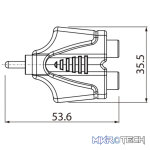 Roxtone - Moulded Adap Rca Male - 2X Rca Female - Image 2