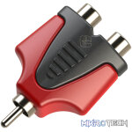 Roxtone - Moulded Adap Rca Male - 2X Rca Female