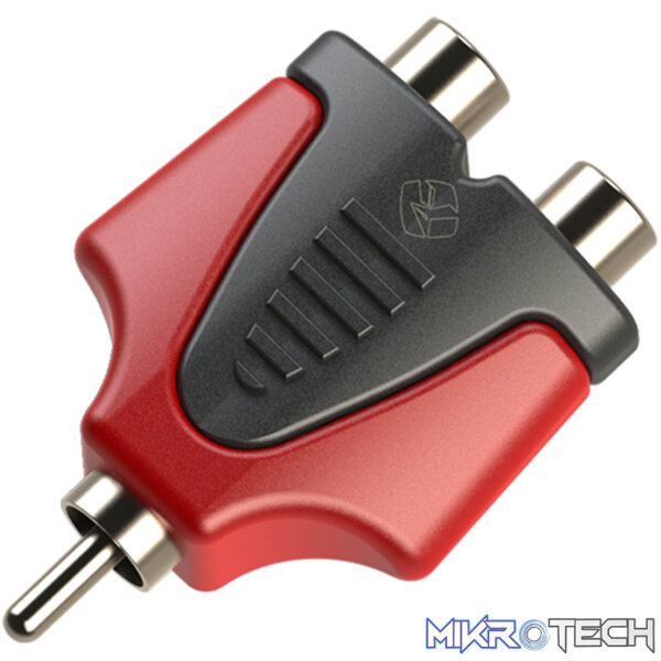 Roxtone - Moulded Adap Rca Male - 2X Rca Female Roxtone - Moulded Adap Rca Male - 2X Rca Female