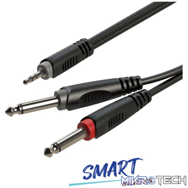 SAYC130L2_1 Roxtone - Smart Series Signal Lead 3.5 M St - 2X 6.3 M 2M - Image 1