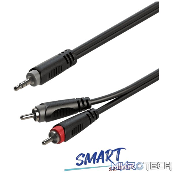 SAYC150L2_1 Roxtone - Smart Series Signal Lead 3.5 M St - 2Rca M 2M - Image 1