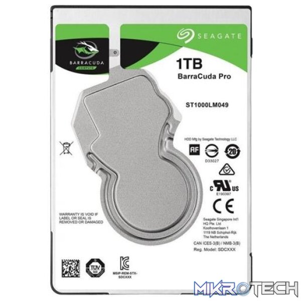 Seagate BarraCuda PRO 1TB SATA III 7mm Hard Disk Drive (7200rpm) 128MB Cache Seagate BarraCuda PRO 1TB SATA III 7mm Hard Disk Drive (7200rpm) 128MB Cache