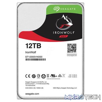 Seagate IronWolf 12TB 256MB Cache 3.5 inch Internal NAS Hard Disk Drive