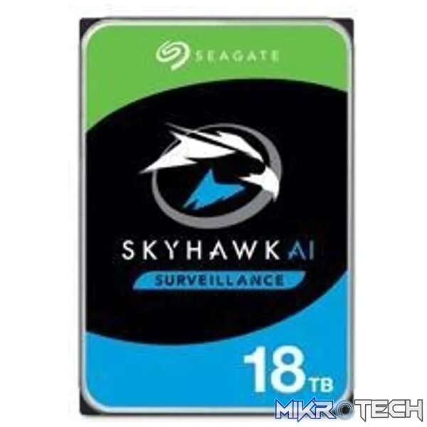 Seagate Skyhawk AI 12TB 3.5'' HDD Surveillance Drives; SATA 6GB/s Interface; 256MB Cache; RPM: 7200; 512e Seagate Skyhawk AI 12TB 3.5'' HDD Surveillance Drives; SATA 6GB/s Interface; 256MB Cache; RPM: 7200; 512e