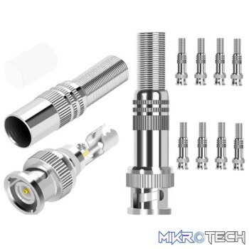 Securnix RG59 Twist Spring Male BNC Connector