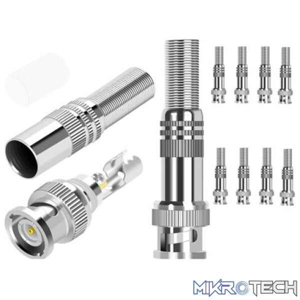 Securnix RG59 Twist Spring Male BNC Connector Securnix RG59 Twist Spring Male BNC Connector