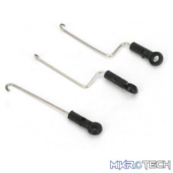 Servo Pushrod Set with ball link: 3pcs: