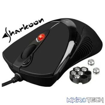 Sharkoon FireGlider r Gaming Laser Mouse-Black inc Weights 118 to 135g