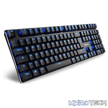 Sharkoon PureWriter Mechanical USB keyboard with Nuetral Blue LED illumination