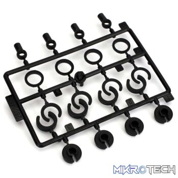 Shock End Spr Cup Spr Clip Set: 1:10 2