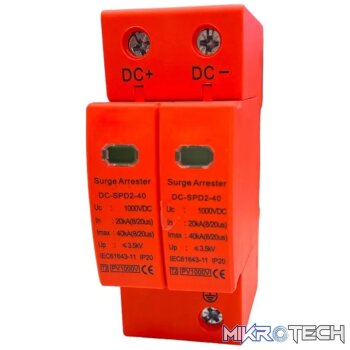 Solar PV DC Surge Arrestor 20KA 2P 1000V