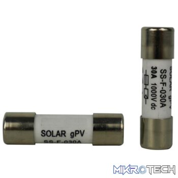 Solarix 30A Solar Photovoltaic Fuse 38mm x 10mm-Maximum Voltage 1000VDC