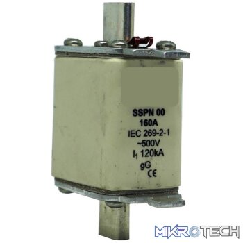 Solarix 500V 160A NH00 Ceramic Din Fuse