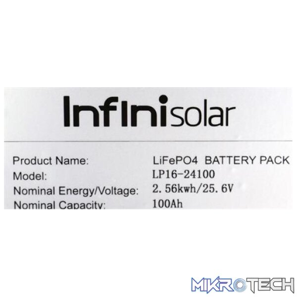 Solarix Infinisolar 25.6V 100Ah Lifepo4 Single Battery Module - Image 9