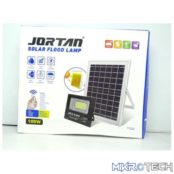 Solarix Jortam 100w Solar Flood Lamp With Solar Panel – High Quality Die Cast Aluminium Housing and ABS Plastic - Image 2