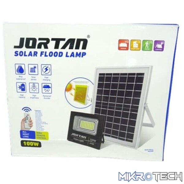 Solarix Jortam 100w Solar Flood Lamp With Solar Panel – High Quality Die Cast Aluminium Housing with Glass - Image 2