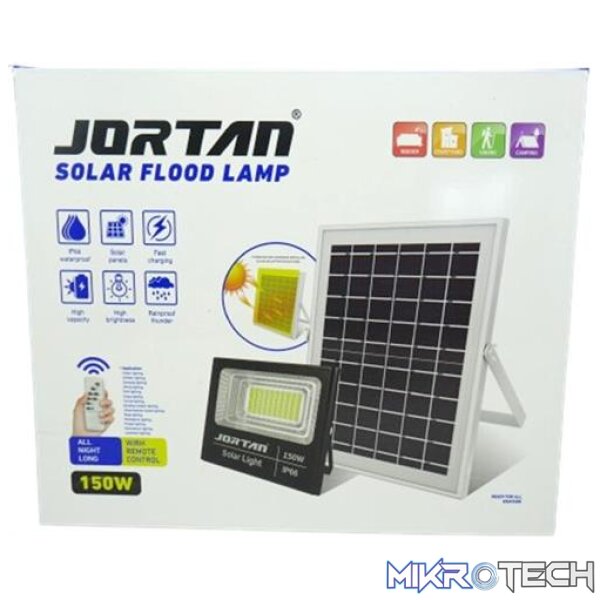 Solarix Jortam 150w Solar Flood Lamp With Solar Panel – High Quality Die Cast Aluminium Housing with Glass - Image 2