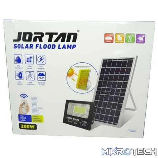 Solarix Jortam 200w Solar Flood Lamp With Solar Panel – High Quality Die Cast Aluminium Housing With Glass - Image 2