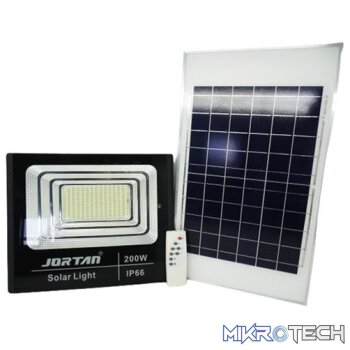 Solarix Jortam 200w Solar Flood Lamp With Solar Panel – High Quality Die Cast Aluminium Housing With Glass