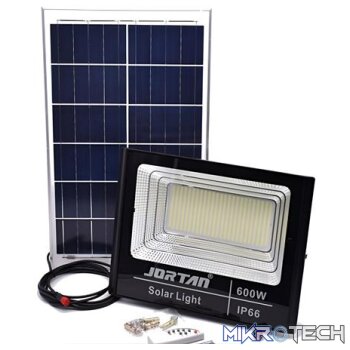 Solarix Jortam 600w Solar Flood Lamp With Solar Panel – High Quality Die Cast Aluminium Housing With Glass