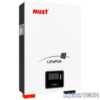 Solarix Must 51.2V 100Ah LiFePo4 Single Battery Module-LCD Control Panel