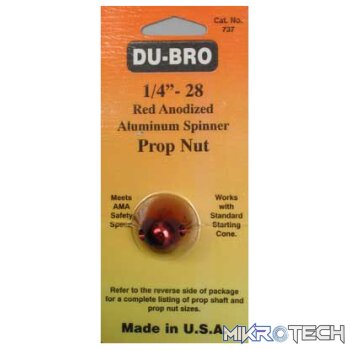 * Spinner Prop Nut1/4-28Red
