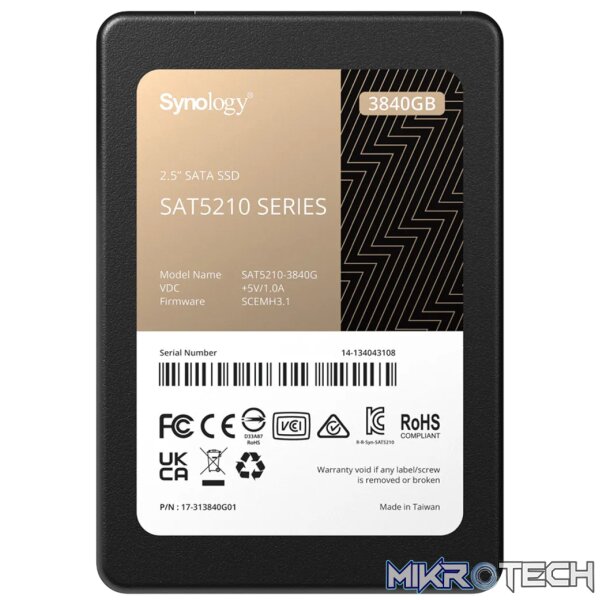 Synology SSD 2.5” SATA 3840GB Synology SSD 2.5” SATA 3840GB
