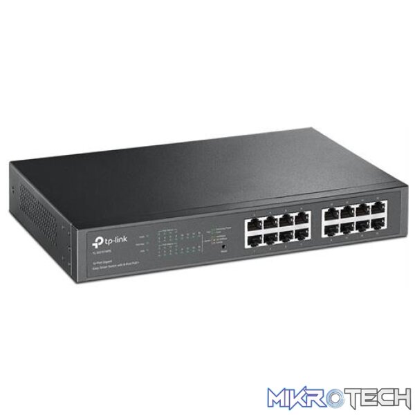 TP-Link 16-Port Gigabit Easy Smart Switch with 8-Port PoE+ TP-Link 16-Port Gigabit Easy Smart Switch with 8-Port PoE+