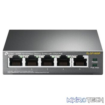 TP-Link 5-Port 10/100Mbps Desktop Switch with 4-Port PoE