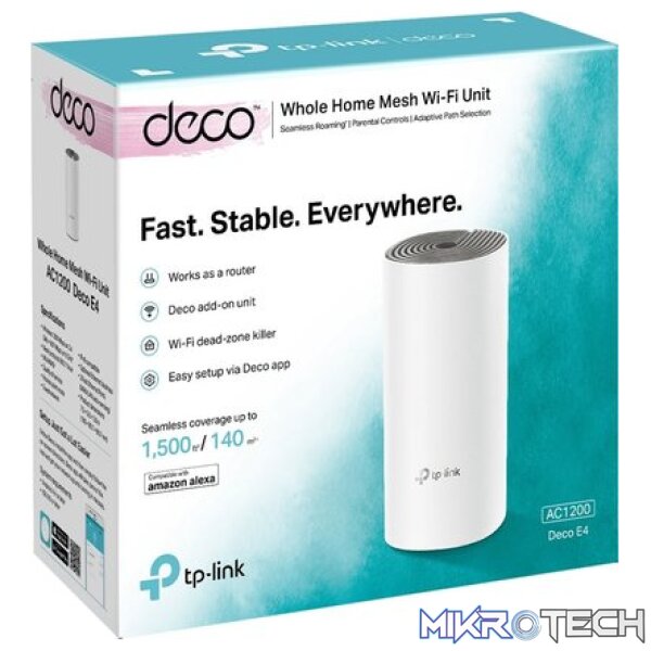 TP-Link Deco E4 AC1200 Whole Home Mesh Wi-Fi System (1 Pack) - Image 2