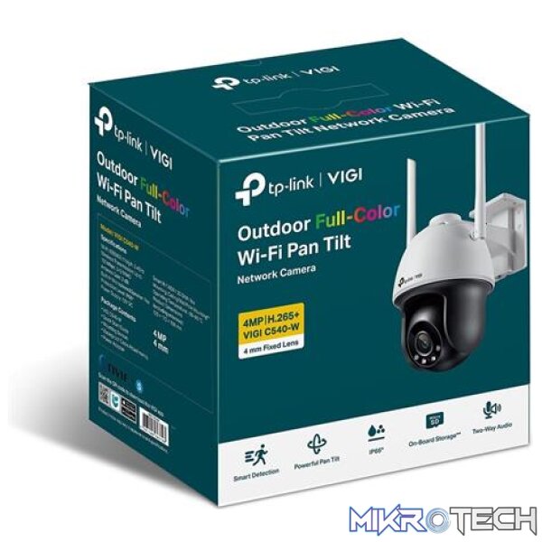 TP-Link VIGI 4MP Outdoor Full-Color Wi-Fi Pan Tilt Network Camera - Image 2