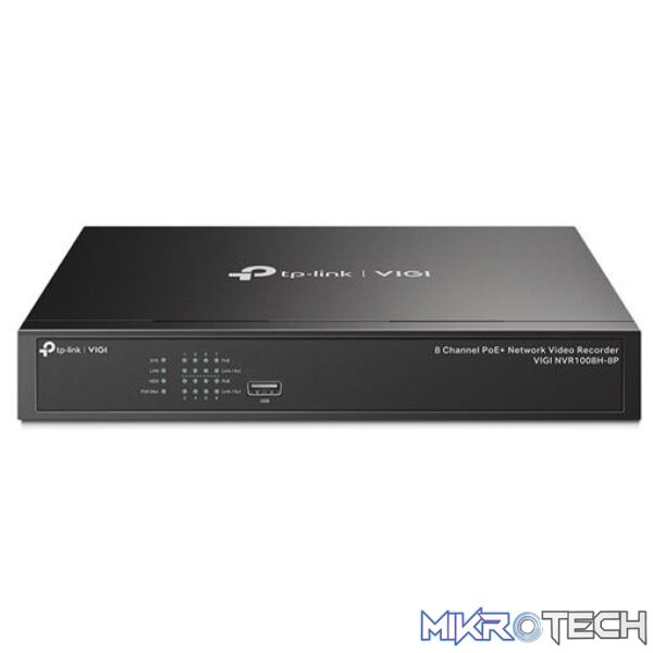 TP-Link VIGI NVR1008H-8P VIGI 8 Channel PoE+ Network Video Recorder TP-Link VIGI NVR1008H-8P VIGI 8 Channel PoE+ Network Video Recorder